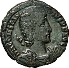 Attractive with Silvering Constantius II. AD 337-361. Æ Half Centenionalis Coin picture