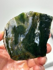 Semi-translucent Moss Agate Slab Cabbing Lapidary Carving Combo Ship Avail picture