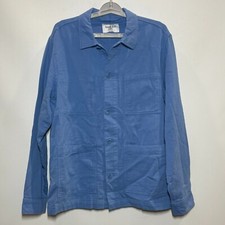 Men's Long Sleeve Tailored Work Shacket - Goodfellow & Co Blue M picture