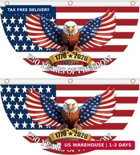 2PCS 250th Anniversary USA Bunting Flag 4x2 FT 1776-2026th Birthday American Fan picture