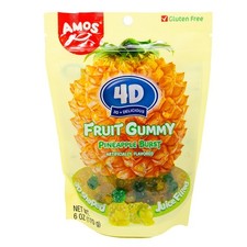 Amos Fruit Burst Gummy Candy, Pineapple Flavor, 6 oz Bag (Pack of 12) picture