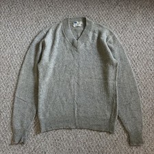 True VTG Pilgrim Sportswear Wool Mohair V Neck Sweater M Sears Roebuck 60s 70s picture