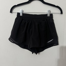 Lululemon Hotty Hot Size 4 Tall High-Rise Lined Short 4” inseam Black picture