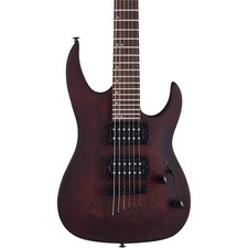 Mitchell MM100 Mini Double Cutaway Electric Guitar Walnut Stain picture