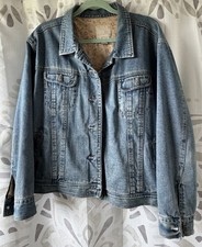J. Jill Denim Jacket XL Blue Detailed liner Button Front picture