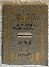 1926 EW BLISS CATALOG OF DIES PRESSES PUNCHES SHEET METAL ROLLING MILL EQUIPMENT picture