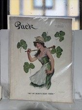 VTG Puck Magazine / March 20, 1915 Issue / Lou Mayer St. Patrick's Day Cover *Re picture