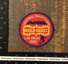 Vtg NABI Bowling National Championship Las Vegas 1989 Gold Coast Sew-On Patch picture