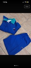 Vintage VTG 80s/90s FILA Windbreaker Tracksuit Two-Piece Matching Set Blue/Teal picture