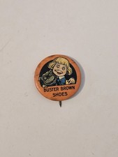 Antique Buster Brown Shoes Pinback Button Advertising picture