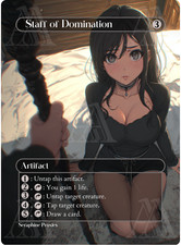 Staff of Domination - Proxy Full Art Altered Art Custom Playtest Cards picture
