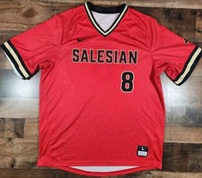 Salesian College Preparatory High School Baseball Jersey Mens Large Red Swoosh picture