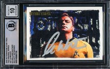 William Shatner Signed 2005 Rittenhouse Star Trek #79 Trading Card BAS Auto 10 picture
