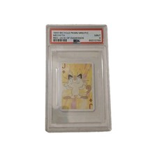 1999 Bicycle Pokemon Mini P/c Meowth Red-jack Of Diamonds Psa 9 Mint 🔥 Low POP  picture