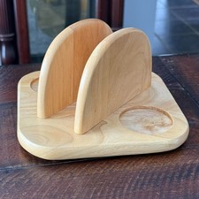 Winsome Wooden Napkin Holder Set Retro Wood for Salt & Pepper Shakers picture