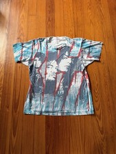 vintage 1990 Kiss All-Over Print Graphic T-Shirt, Size L, Hanes Tag, Original picture