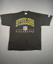 Vintage 1990s black Pittsburgh Steelers T-shirt 0014 picture