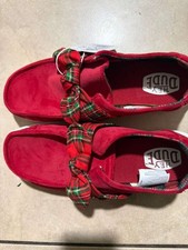 NWT Hey Dude Wendy Bow Tartan Plaid Women's MSRP $74.99 picture