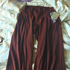 Lululemon Align Palazzo Wide-Leg Pants Brown 8 32in Inseam Pockets Pull-On picture