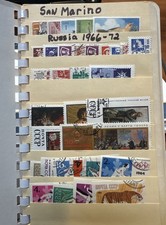Vtg Worldwide Stamp Collection 1966-72 HE Harris Book USSR DDR Poland Olympics + picture