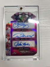 SCHILLING KRUK + 2026 LEAF SEASONS IN THE SUN TRIPLE AUTOGRAPH /6 DIAMOND TRIO picture