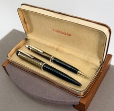 Vintage 1940s Eversharp Skyline Fountain Pen & Pencil Set Boxed Working 14K Nib picture