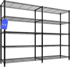 Shelves 5/4-Tier Heavy Duty Rack Shelving Unit Adjustable Metal Garage Storage picture