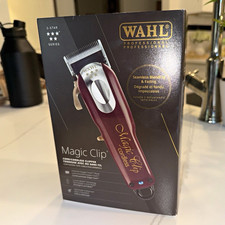 Wahl 5-Star Magic Clip Cordless Hair Clipper Burgundy/Silver MPN 8148 picture