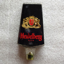 Vintage HEIDELBERG BEER Red Black Gold Acrylic Beer Tap Handle picture