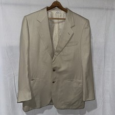 Vintage Brioni 100% Silk Blazer Ivory Off White 40 R Sport Coat Cuzzens Italy picture