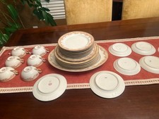 Antique LS&S Limoges France Porcelain (Pink Rose)  Dinnerware Set  (26pcs.) picture