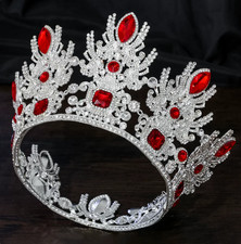 Pageant Crown Bride Hair Accessory Baroque Queen Crown Large Tiara Headpieace picture