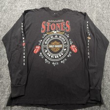 Vintage 1994 Rolling Stones Harley Davidson Shirt Mens XXL Single Stitch USA picture