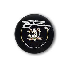 Cutter Gauthier Autographed Anaheim Ducks Official Hockey Puck picture
