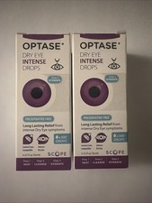 LOT OF TWO - OPTASE Dry Eye Intense Drops Step 3 Hydrate .33 Fl Oz  Exp 2028+ picture