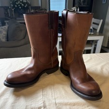 Vintage R.M. Williams Longhorn Brown Leather Pull On Boots AU 9G US Mens 10 picture