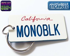 Personalized California Keychain - License Plate Tag - Custom Engraved - Vintage picture