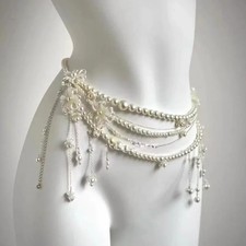 Multilayer Pearl Belt Waist Chain for Women's Fashion Retro Y2K Designer Belt picture