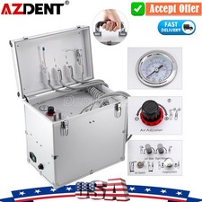 Portable Dental Mobile Delivery Unit Air Compressor Suction Syringe System 4Hole picture