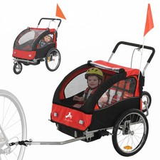 Elite 2-Seat Kid Bicycle Trailer Steel w/ Water Resistant Windows picture