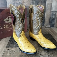 El General Ostrich Print Western Cowboy Boots Mens 11 EE picture