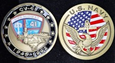 CV-41 USS MIDWAY - Navy Challenge Coin picture