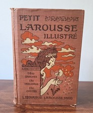 1910 Petit Larousse Illustre French Dictionary Antique Art Nouveau Illustrated picture