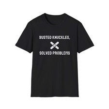 Busted Knuckles, Solved Problems White Ink Tee picture