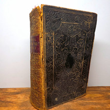 S. Augustus Mitchell A General View of the World 1847 Leather Illustrated picture