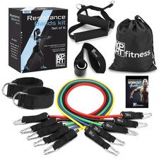 XPRT Fitness 11-Piece Resistance Bands Set 150LB - Ultimate Home Gym Kit picture