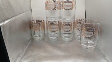 Vintage 1960s TWA Airlines World Destination Glasses Set of 7 MCM High Ball picture