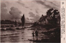 Old postcard AK Salon de Paris G. MARONIEZ LE VENT FRAICHIT (929972) picture