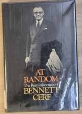 AT RANDOM The Reminiscences of Bennett Cerf (1977) Hardcover 1st Edition Vintage picture