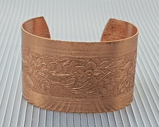Vintage Coppercraft Guild Solid Copper Cuff Wide Bracelet picture